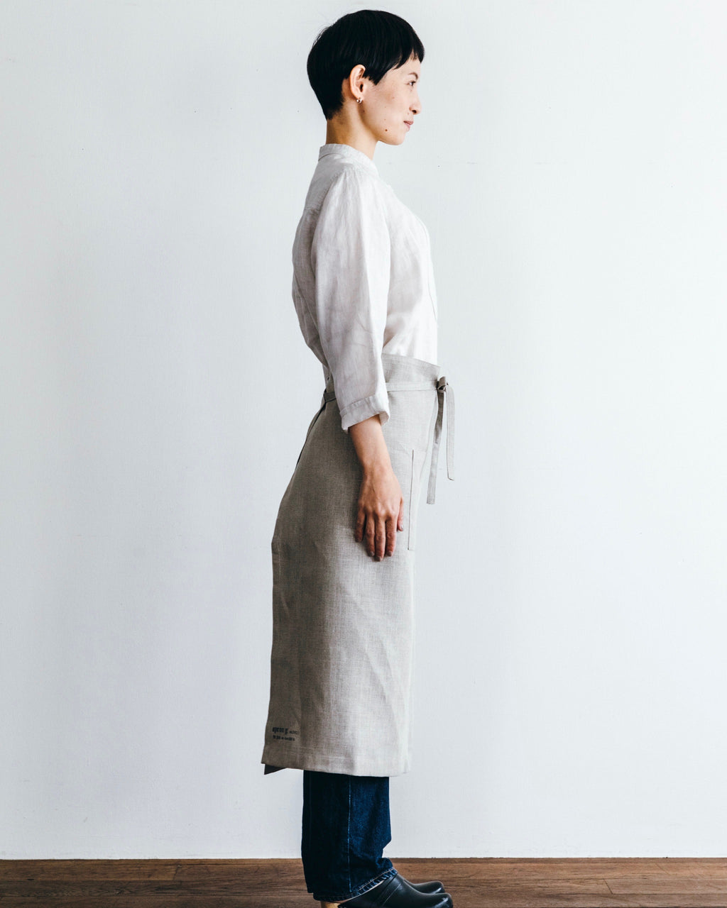 Garçon Apron: Natural with Stamp