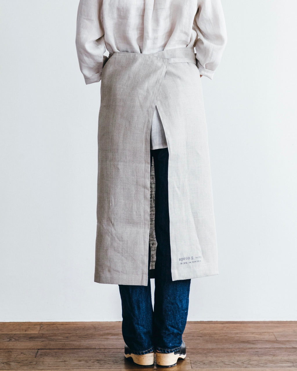 Garçon Apron: Natural with Stamp