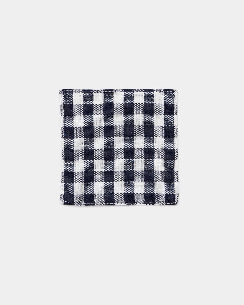 Coasters: Navy White Check