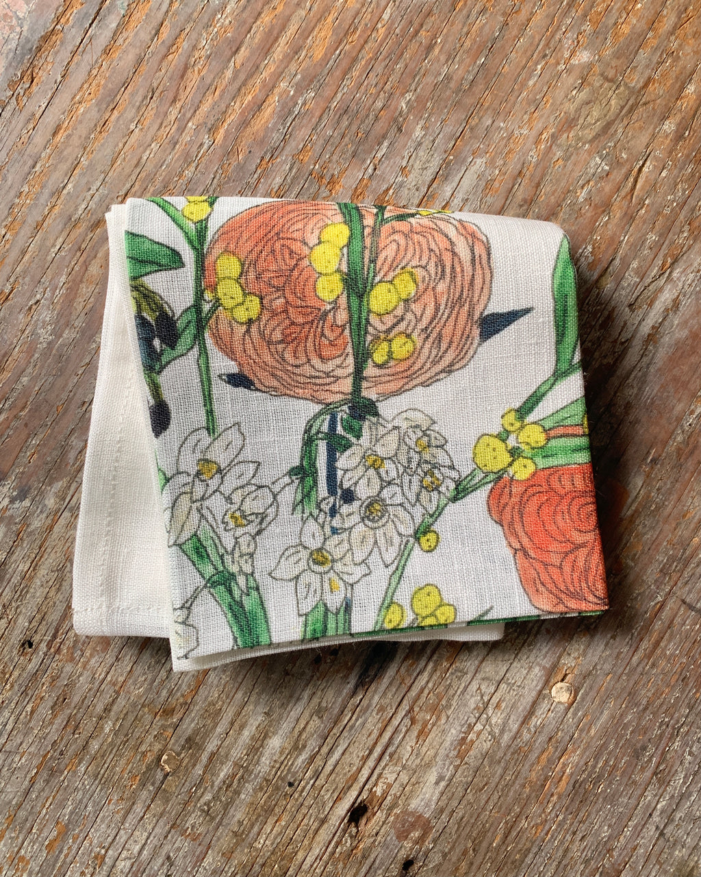 Handkerchief-Isabelle Boinot: Spring Flowers