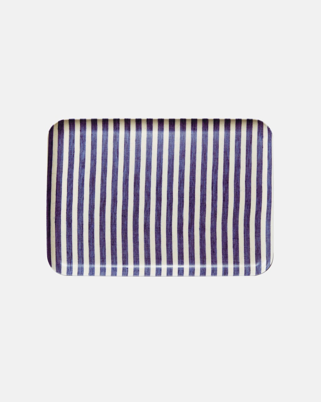 Linen Tray Large: Blue White Stripe