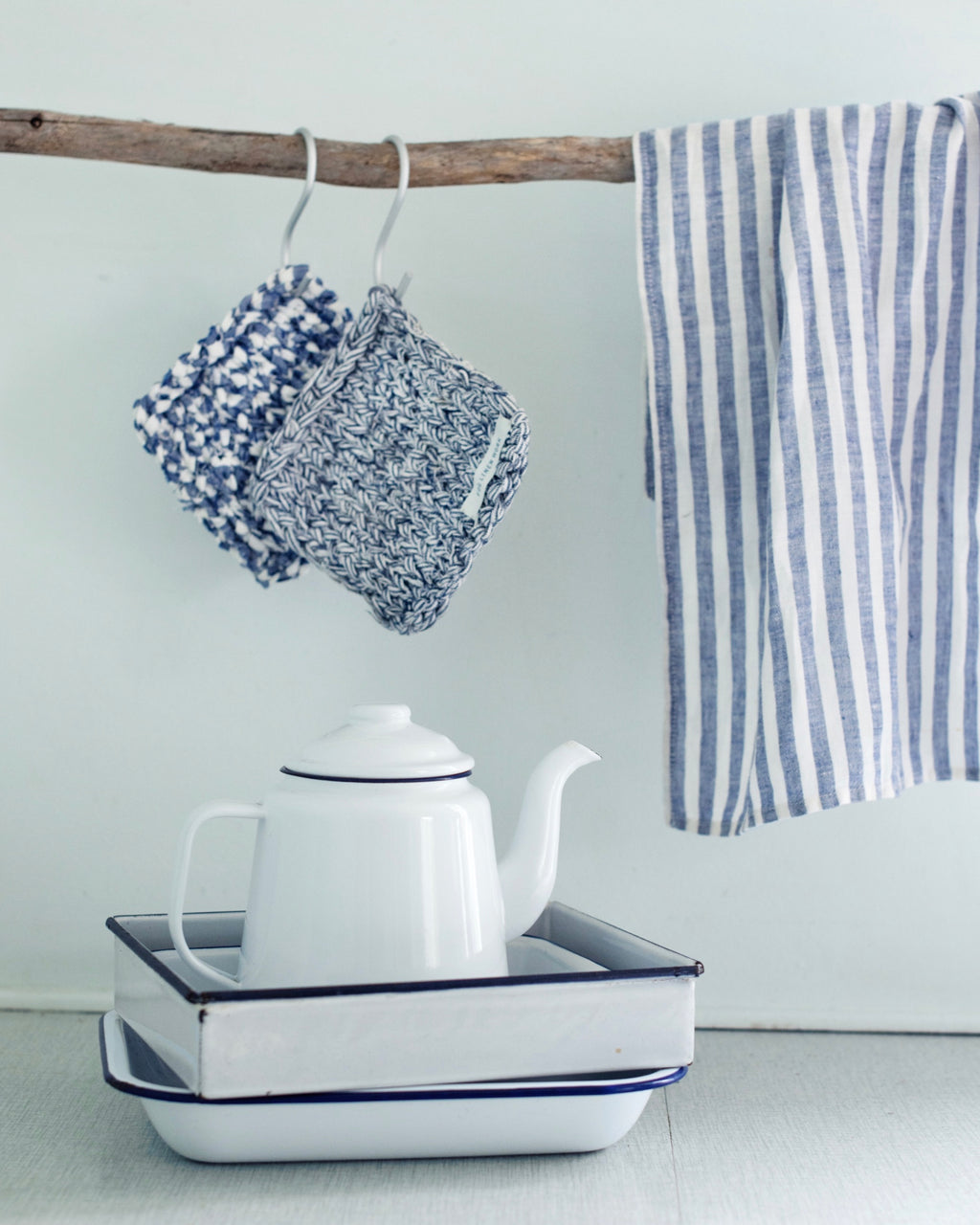 Kitchen Cloth: Blue White Stripe