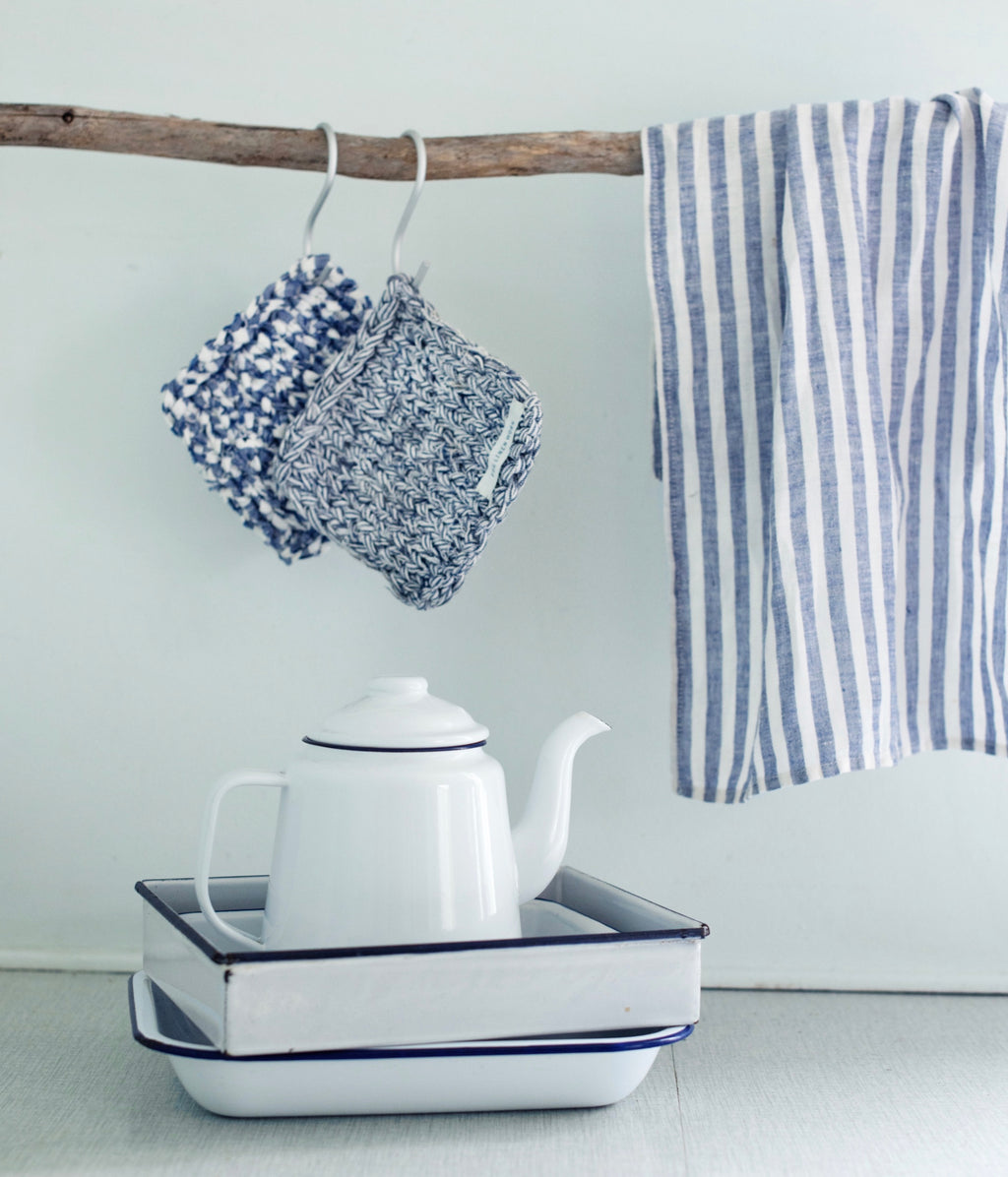 Kitchen Cloth: Blue White Stripe